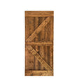 Brown Solid Knotty Pine Wood Interior Sliding Barn Door Slab S2594