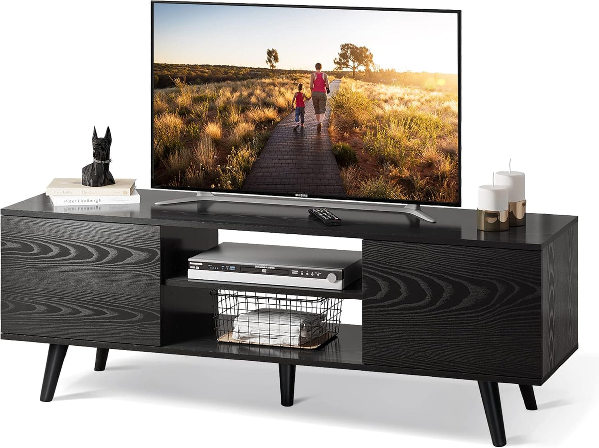 Mid-Century Modern TV Stand with Storage Cabinet X932131