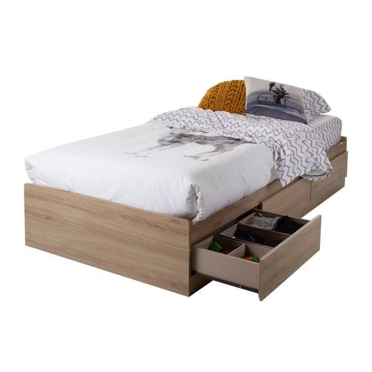 Twin Mates Bed with 3 Drawers A43295