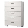 White 5 Drawer Bedroom Chest P476398