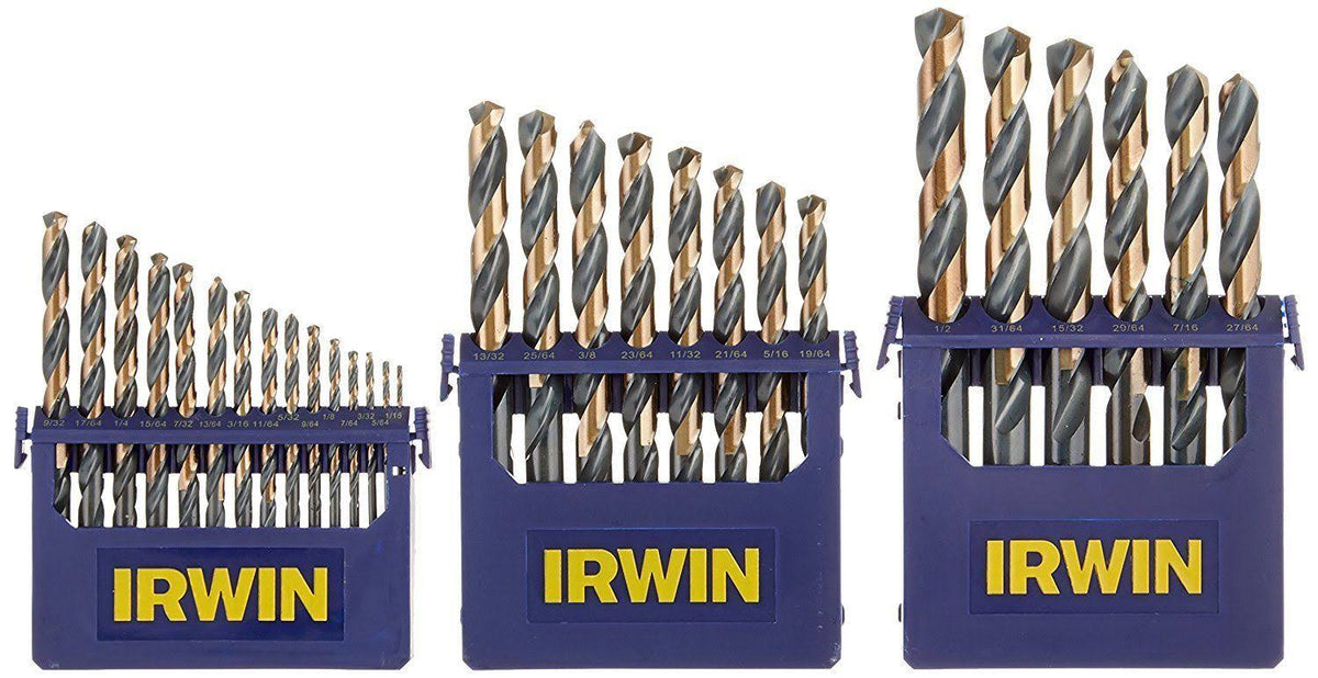 Black and Gold High-Speed Metal Drill Bit Set with Case M530164