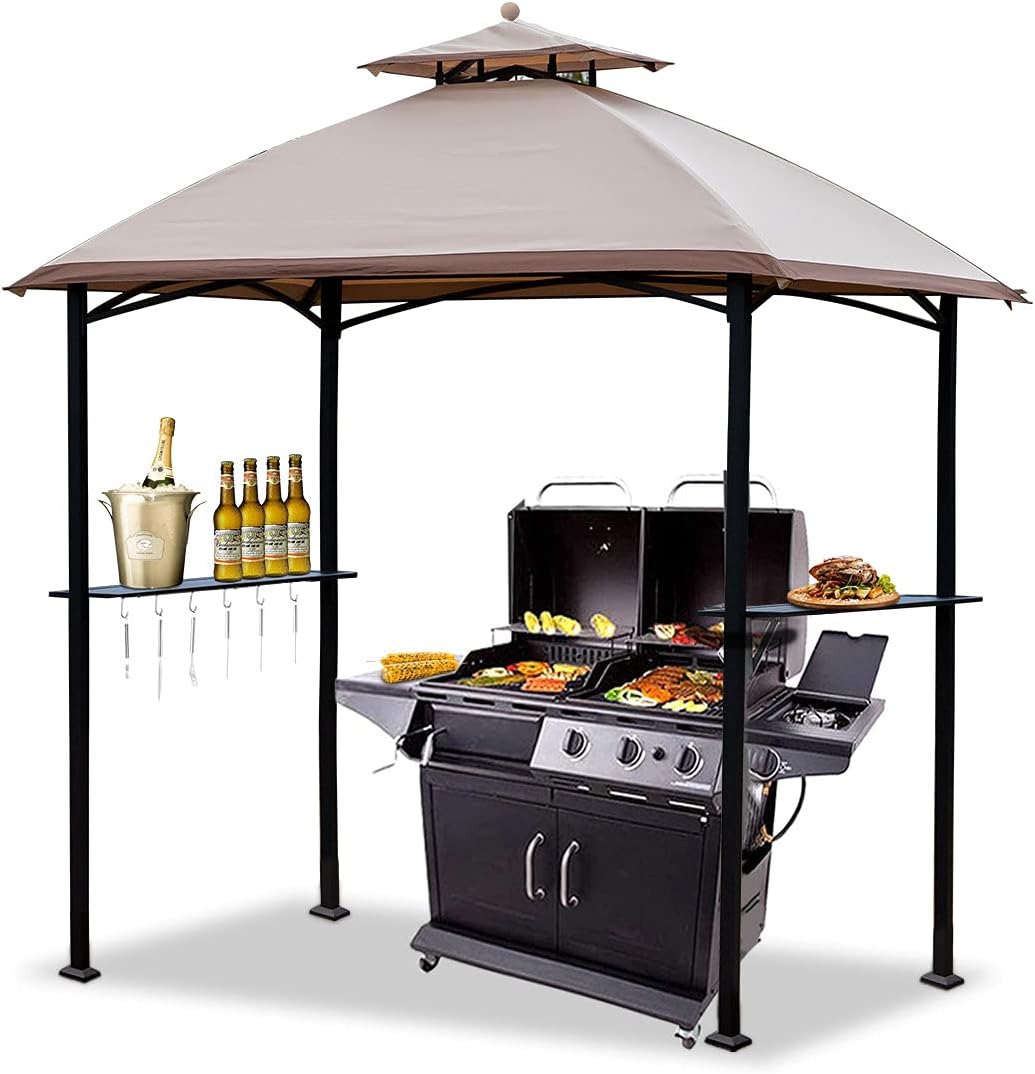 8'x5' Grill Gazebo BBQ Patio Shelter Canopy K96352
