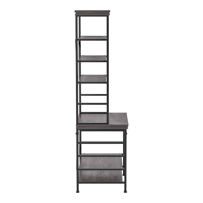 Industrial Metal 6-Shelf Bookcase B2689