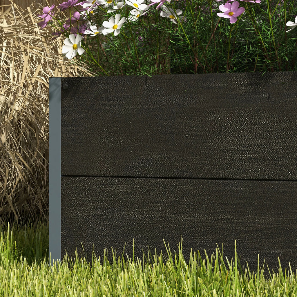 Black Raised Garden Bed with Trellis G20975