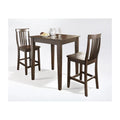3Pc Mahogany Pub Dining Set with 2 Counter Stools M93146