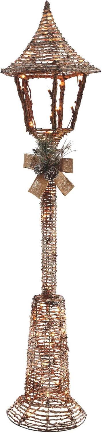 5 Ft. Pre-Lit Light Up Christmas Lamp Post Decoration F966137