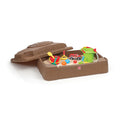 Brown Plastic Kids Sandbox with Cover K587322