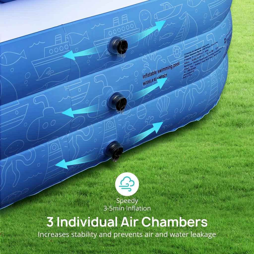 Inflatable Swimming Pools 118'' x 72'' x 20'' W184449