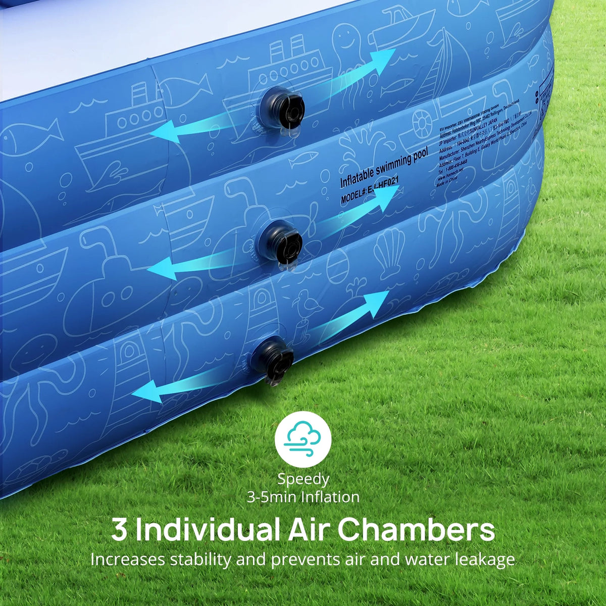 Inflatable Swimming Pools 118'' x 72'' x 20'' W184449