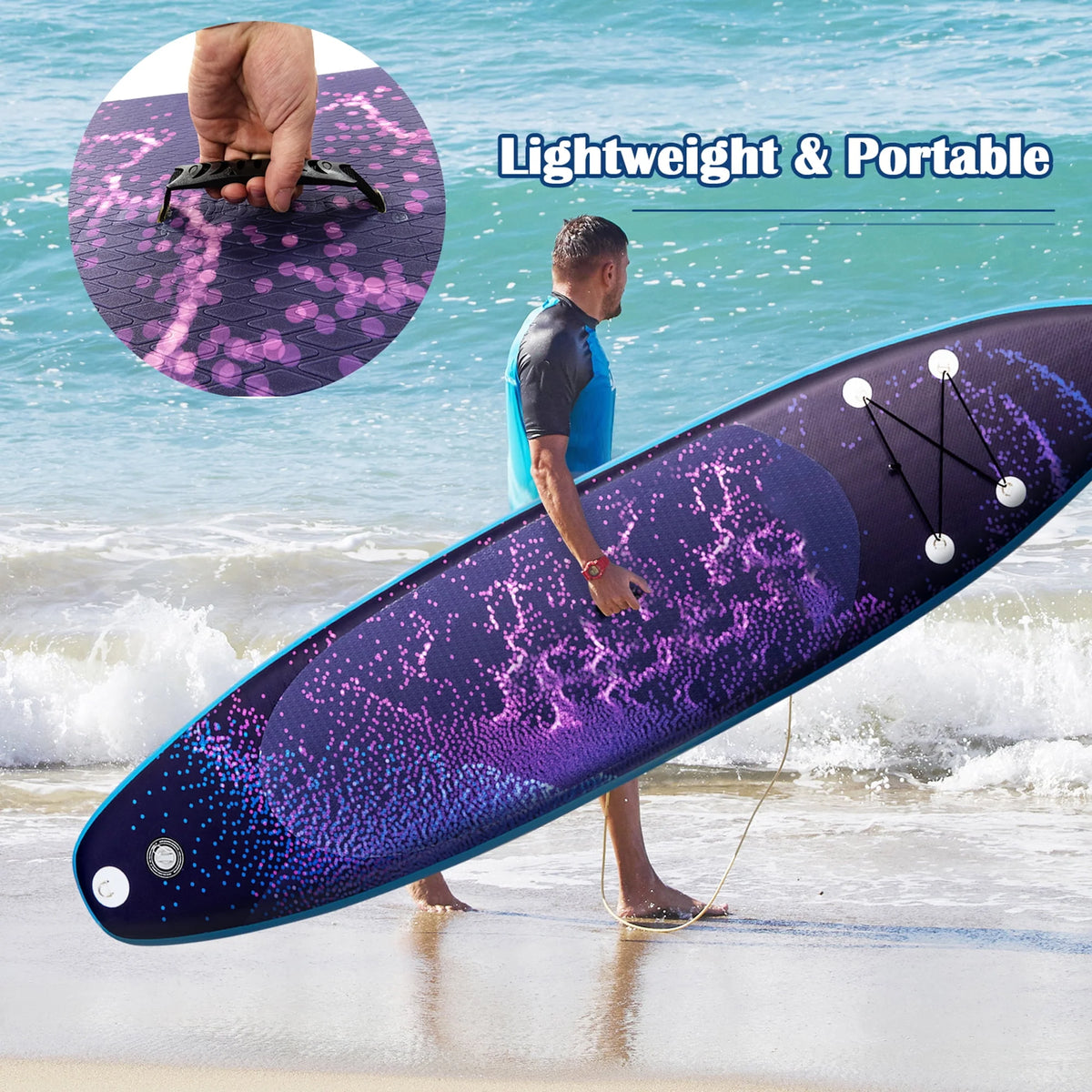 10.5 ft Inflatable Stand-Up Paddle Board Non-Slip Deck N98184