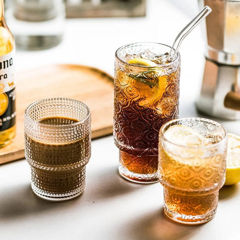 Set of 4 Small Transparent Glass Cups 190ml R64562