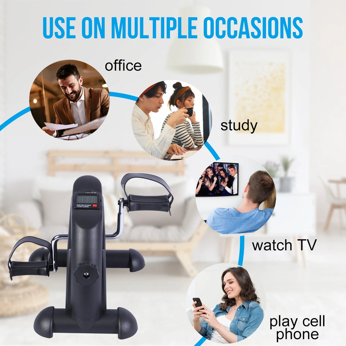 Mini Multi-Functional Stepper Exercise Bike with LCD Screen E294