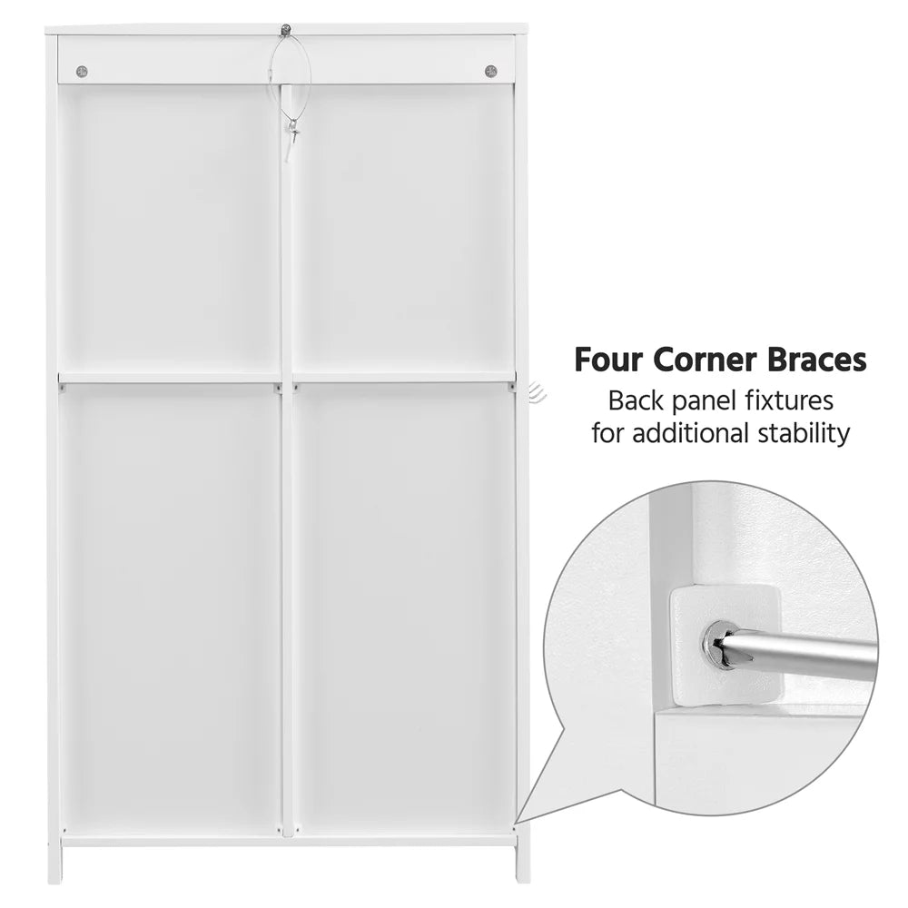 White 3 Drawer Wooden Bathroom Storage Cabinet M15469