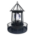 Solar Powered Lighthouse 360 Degree Rotating Waterproof Garden Statue Light O5189