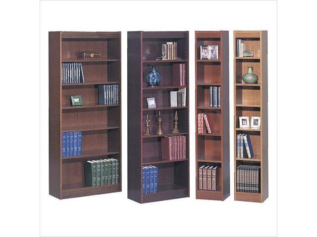 7-Shelf Veneer Bookcase Medium Oak V617589