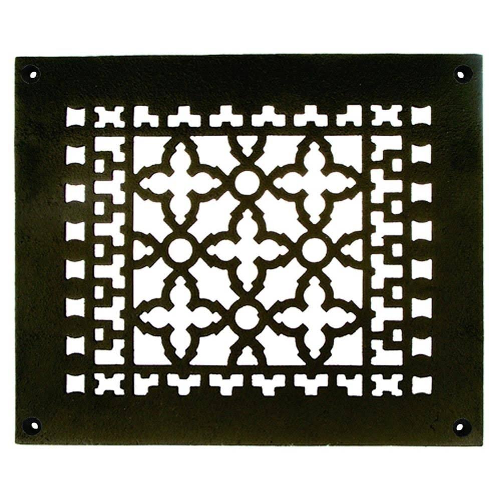 Cast Iron Grille with Screws Holes Black Q140