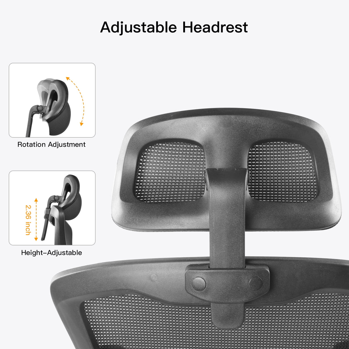 Black Ergonomic Mesh Office Chair with Adjustable Height D856