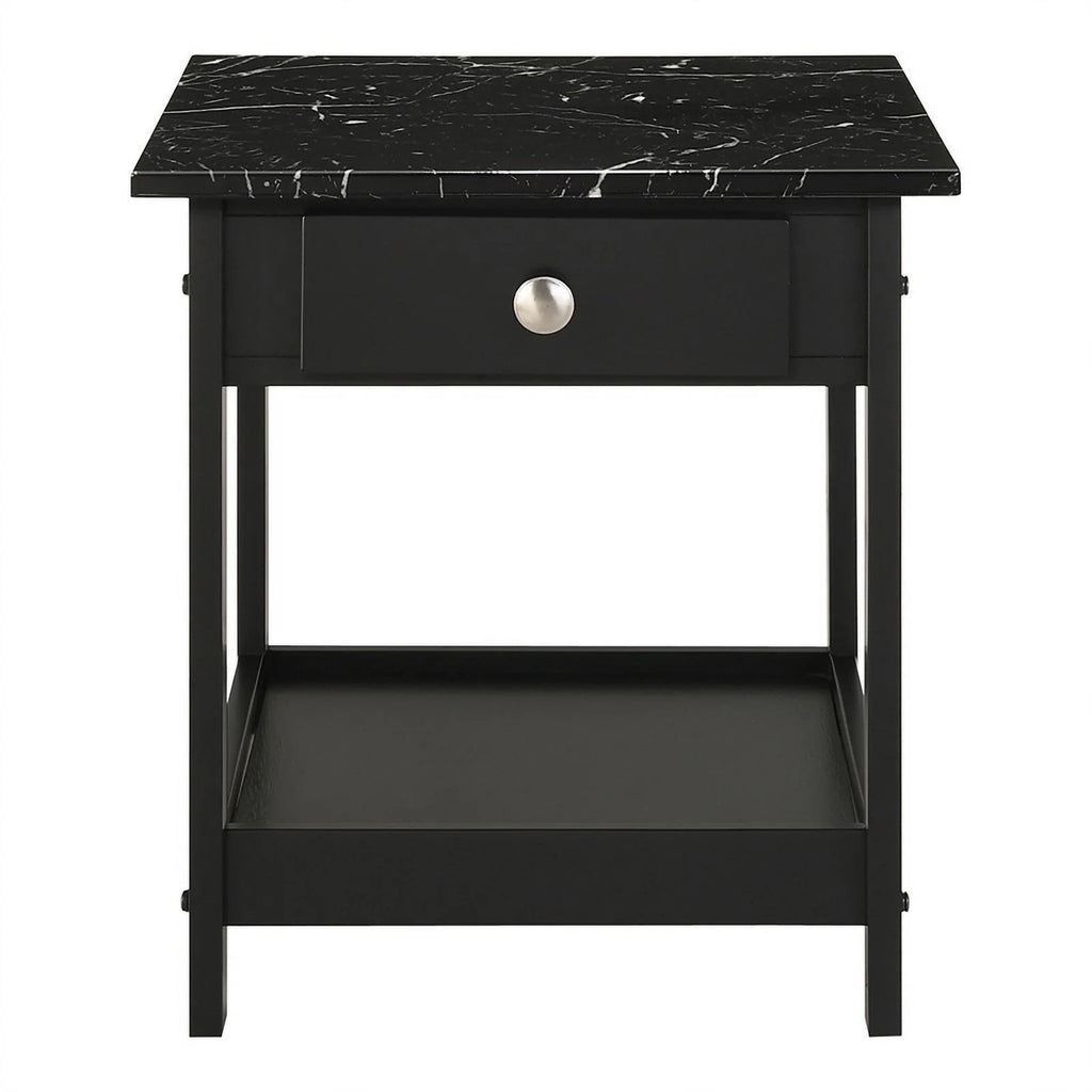 Black Wood 3-Piece Coffee Table Set Y141074