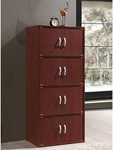 4 Shelf 8 Door Mahogany Bookcase Q452544