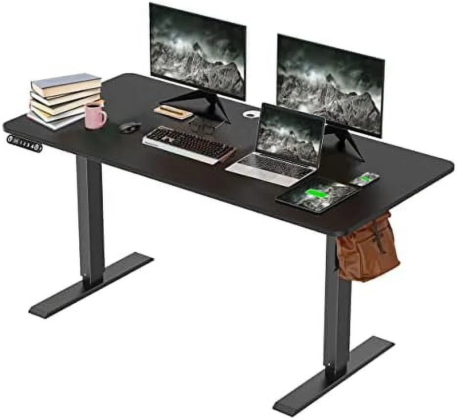 Electric Standing Desk Adjustable Height 55 x 24 Inches with Splice Board T77284