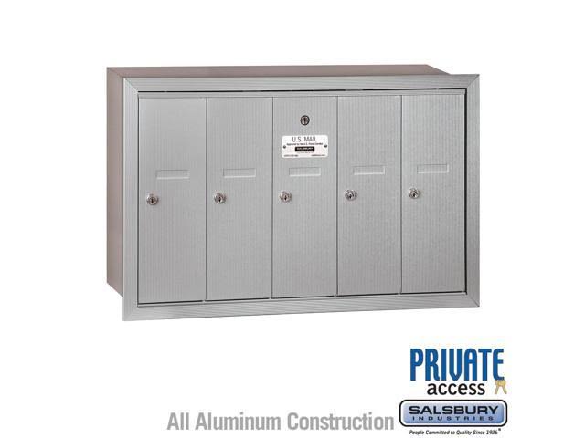 Vertical Mailbox, 5 Doors, Bronze T5765