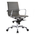 Gray Faux Leather Swivel Office Chair F8447