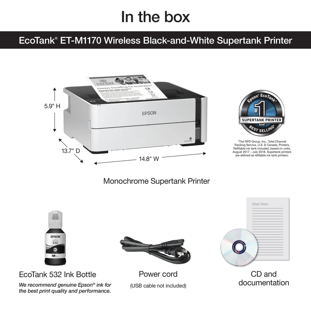 Wireless Monochrome Supertank Printer Q487