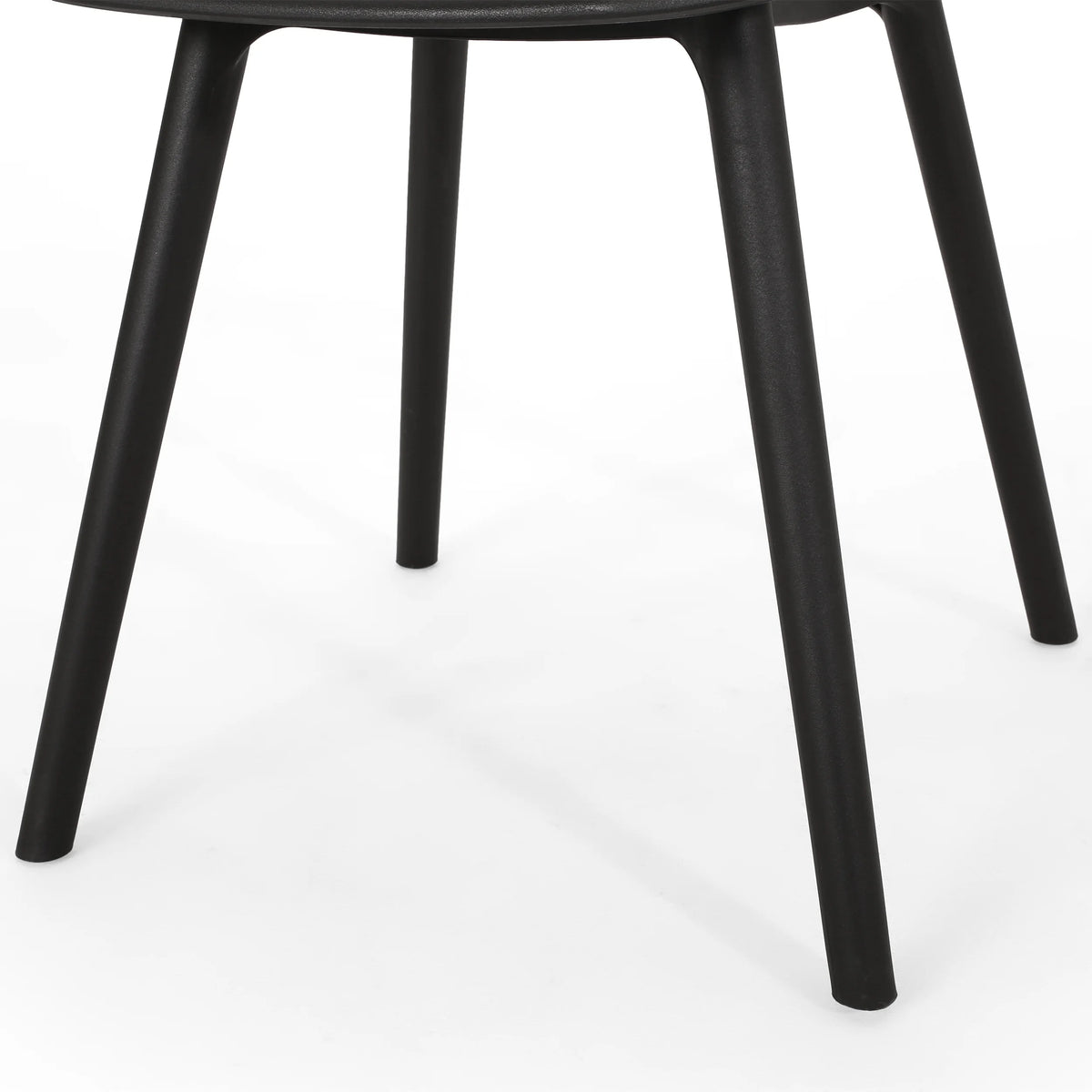 Black Plastic Patio Dining Side Chair Set of 2 S26205