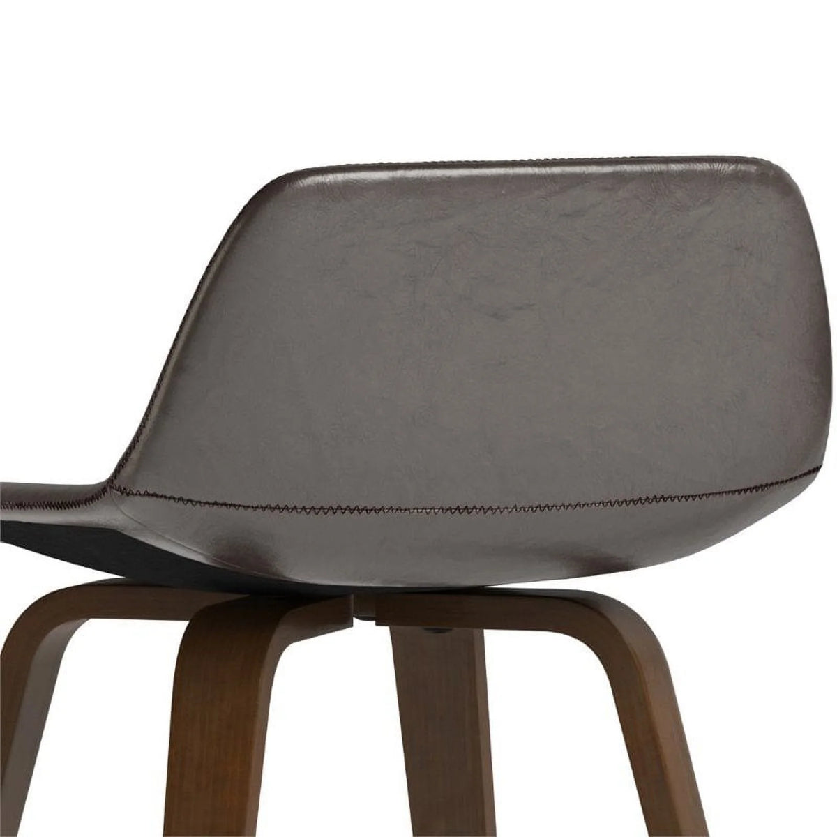 Brown Faux Leather Counter Stool Set of 2 F613