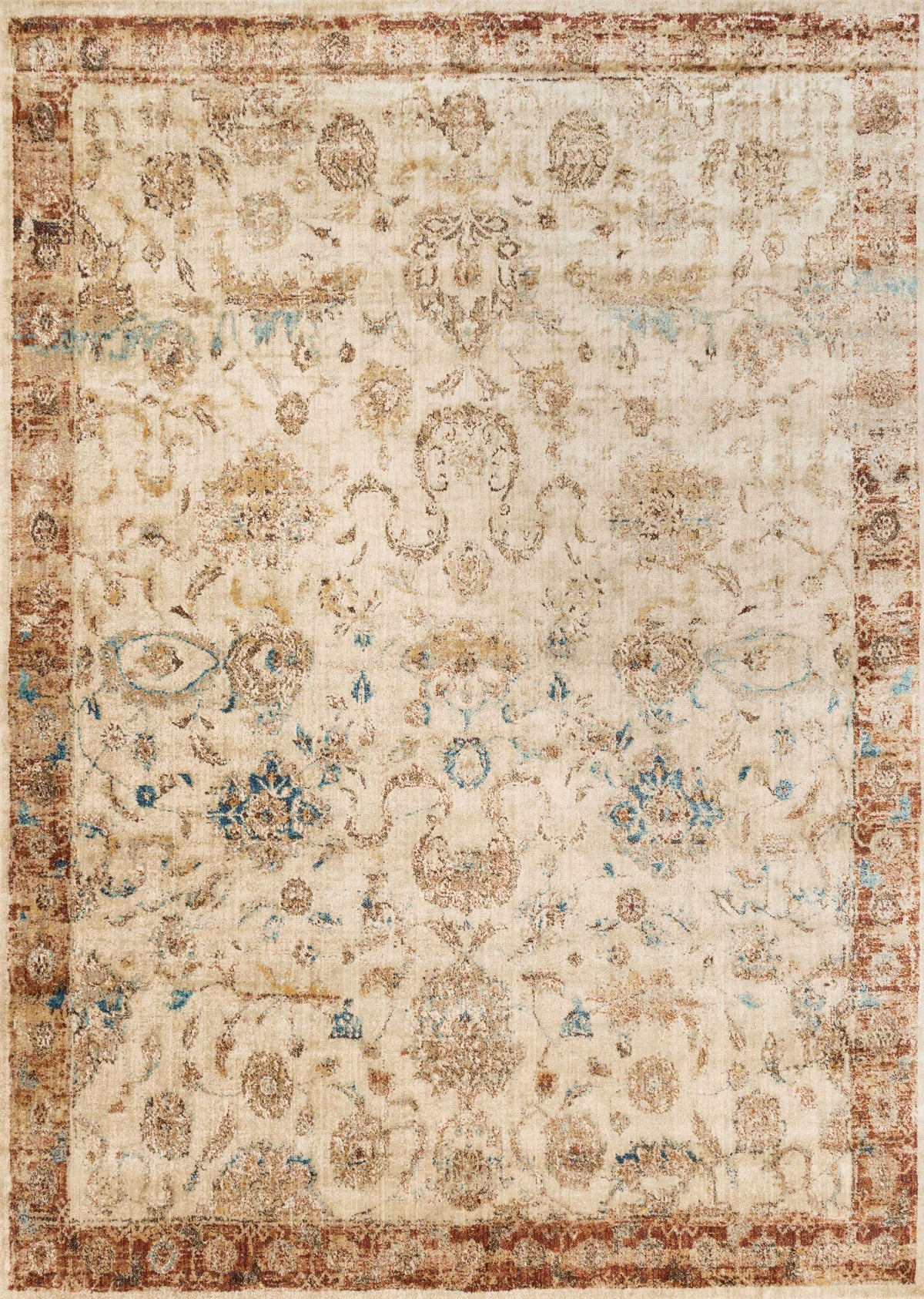 Ant. Ivory Rust 7'10 x 10'10 Rug U28267