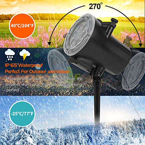 Waterproof 10W LED Projector 16 Slides Holiday Night Light E8525