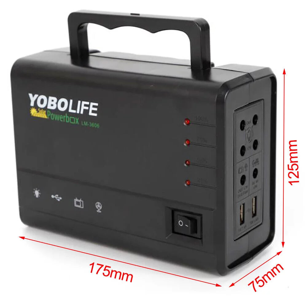 Portable Solar Panel Power Storage Generator Kit F99773