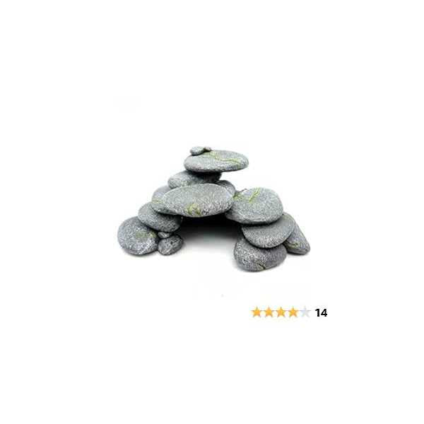 Simulation Cobblestone Aquarium Decoration Reptile Hide Cave O2178