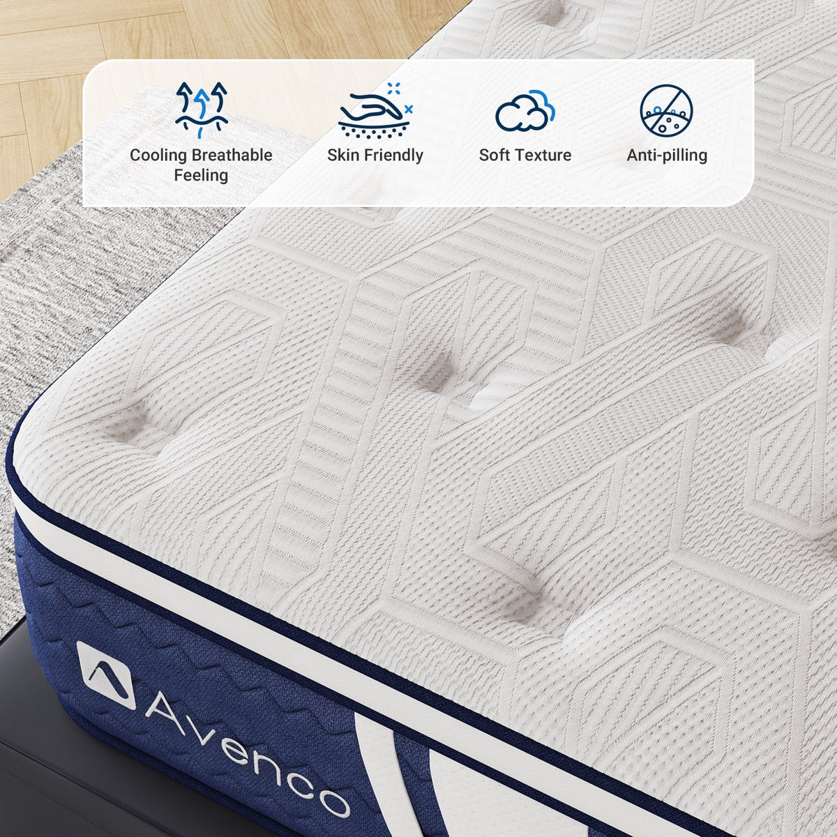 12" Gel Memory Foam and Pocket Spring Hybrid Queen Mattress X258245
