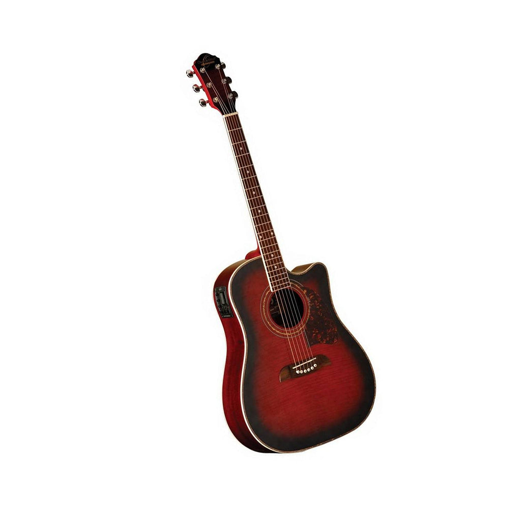 Flame Black Cherry Acoustic-Electric Guitar D53675