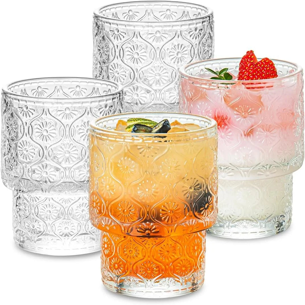 Set of 4 Small Transparent Glass Cups 190ml R64562