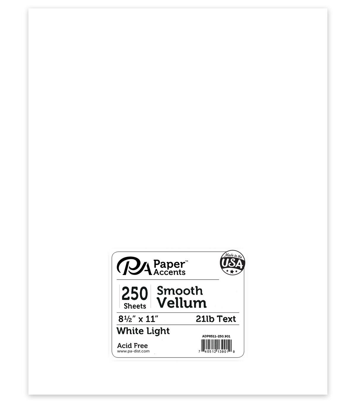 8.5x11 21lb White Vellum Paper A221