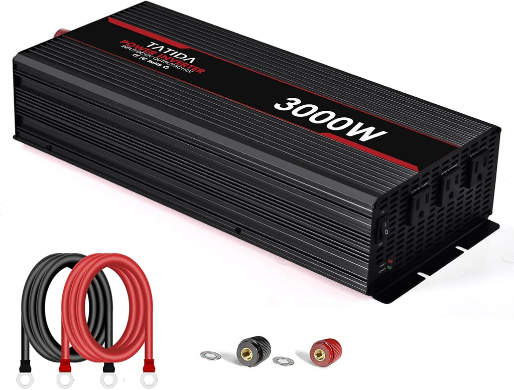 3000W Modified Sine Wave Power Inverter with 3 AC Outlets C56125