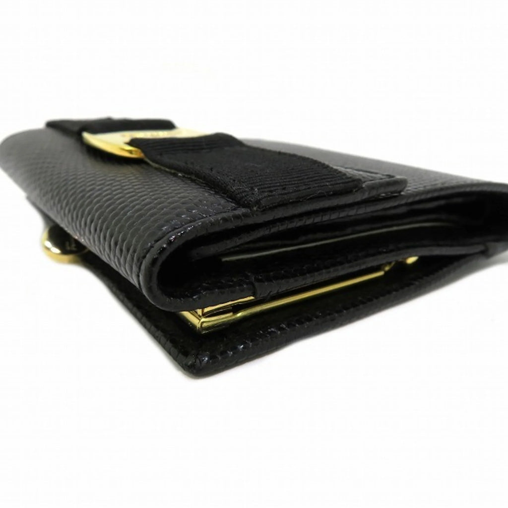Pre-Owned Black Bifold Wallet J31126