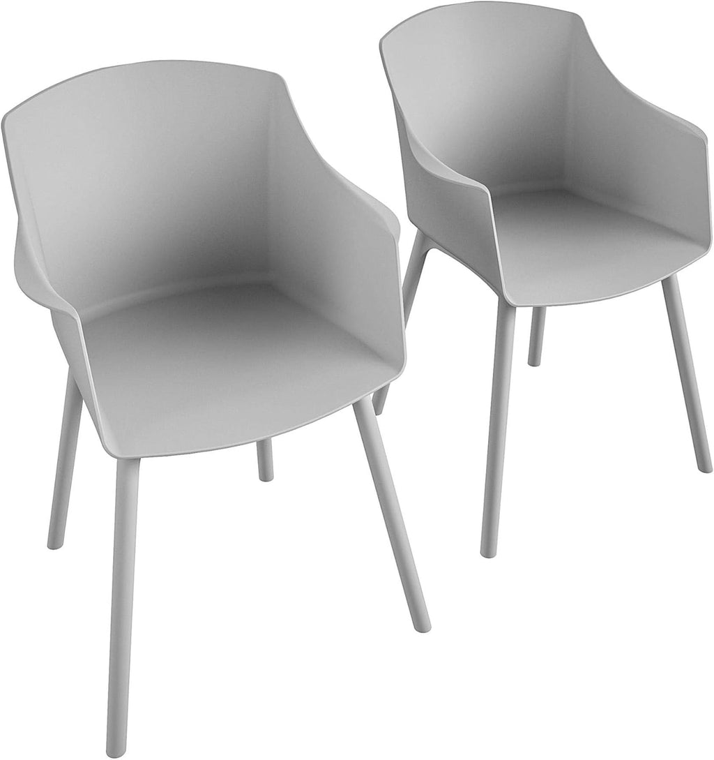 Black Resin Dining Chairs 2-Pack C1809