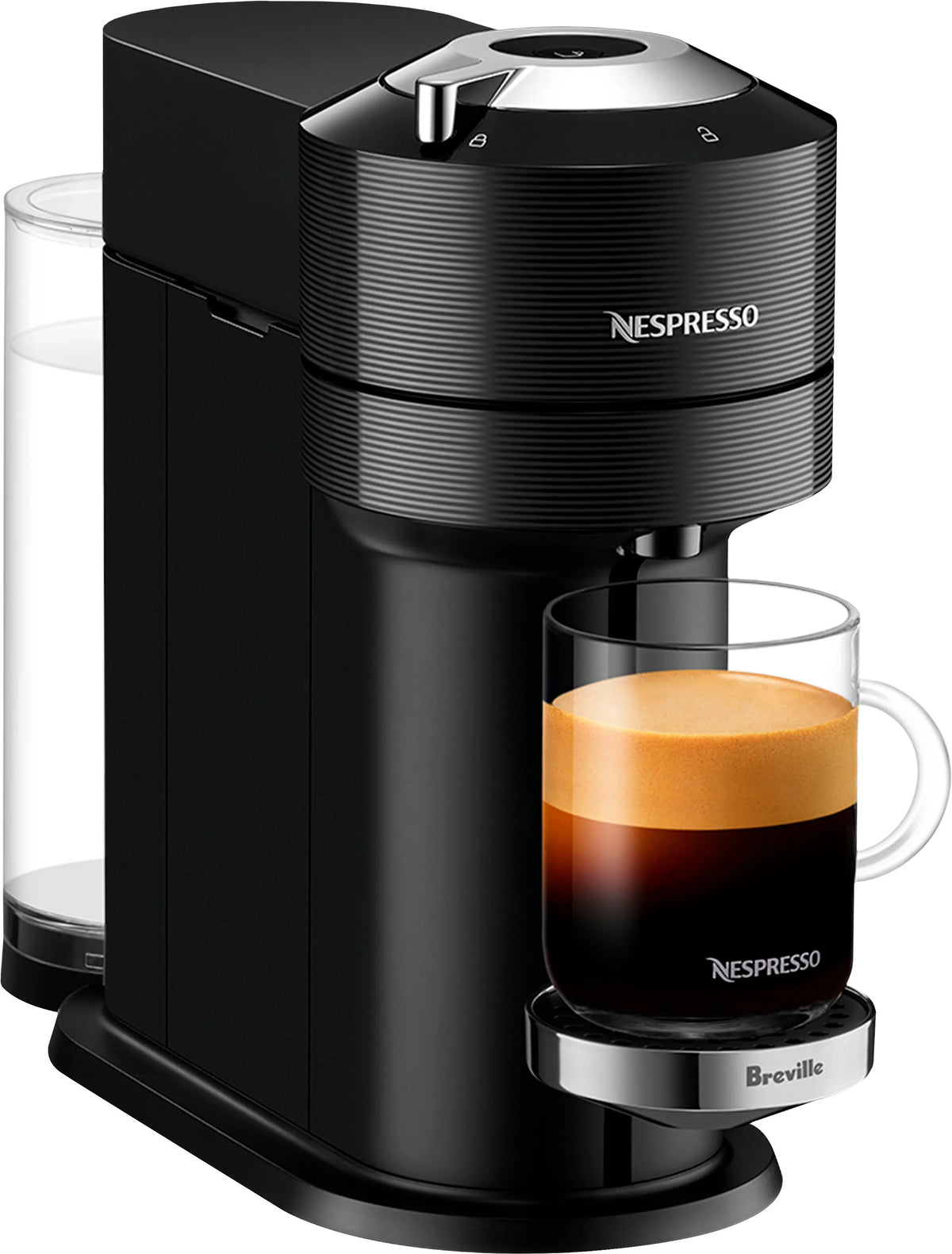 Black Coffee Machine with Milk Frother S20885