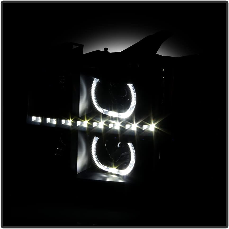 Blk Smoke LED Projector Headlights Driver + Passenger Side T71869