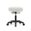 Rolling Height Adjustable Stool with Footring, Black Vinyl B2602