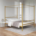 Full Gold Metal Canopy Bed Q6477