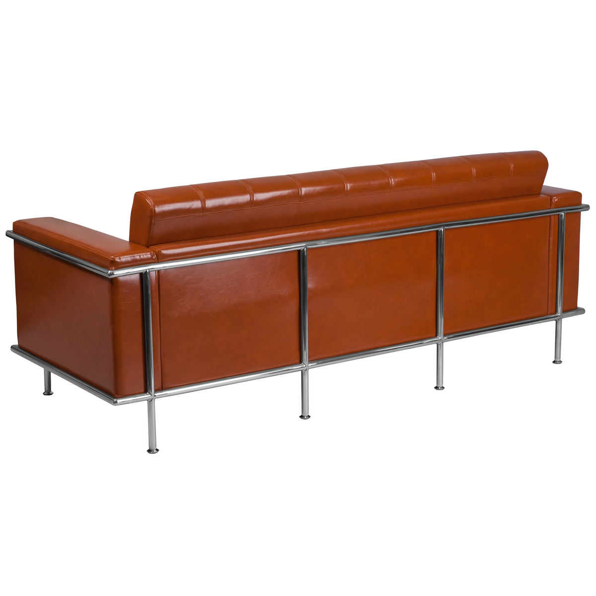 Grey Faux Leather Sofa G174
