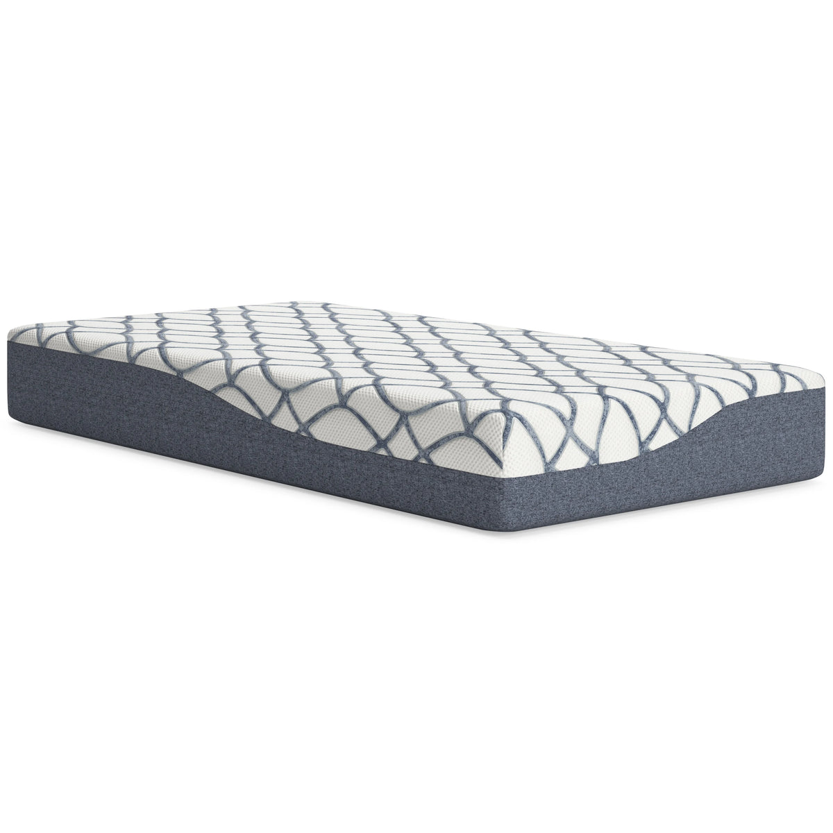 10 Inch Twin Mattress White/Blue F701483