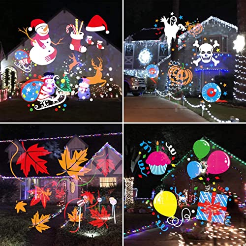 Waterproof 10W LED Projector 16 Slides Holiday Night Light E8525