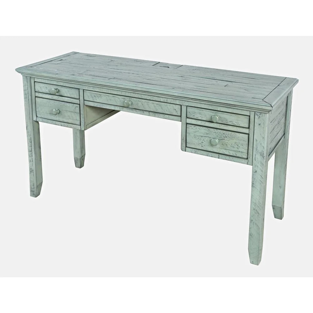 Distressed Acacia USB Charging Desk F9301