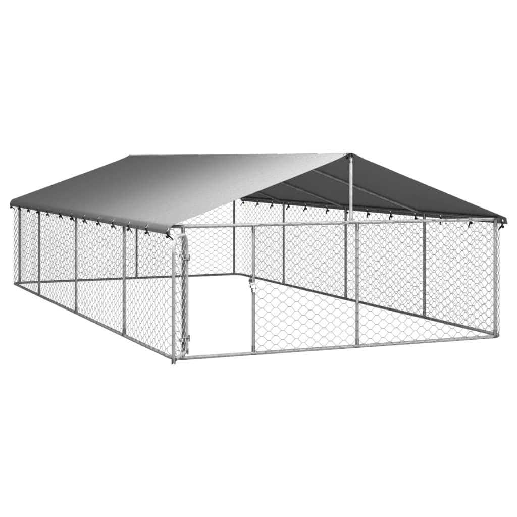 Outdoor Dog Kennel with Roof V759890