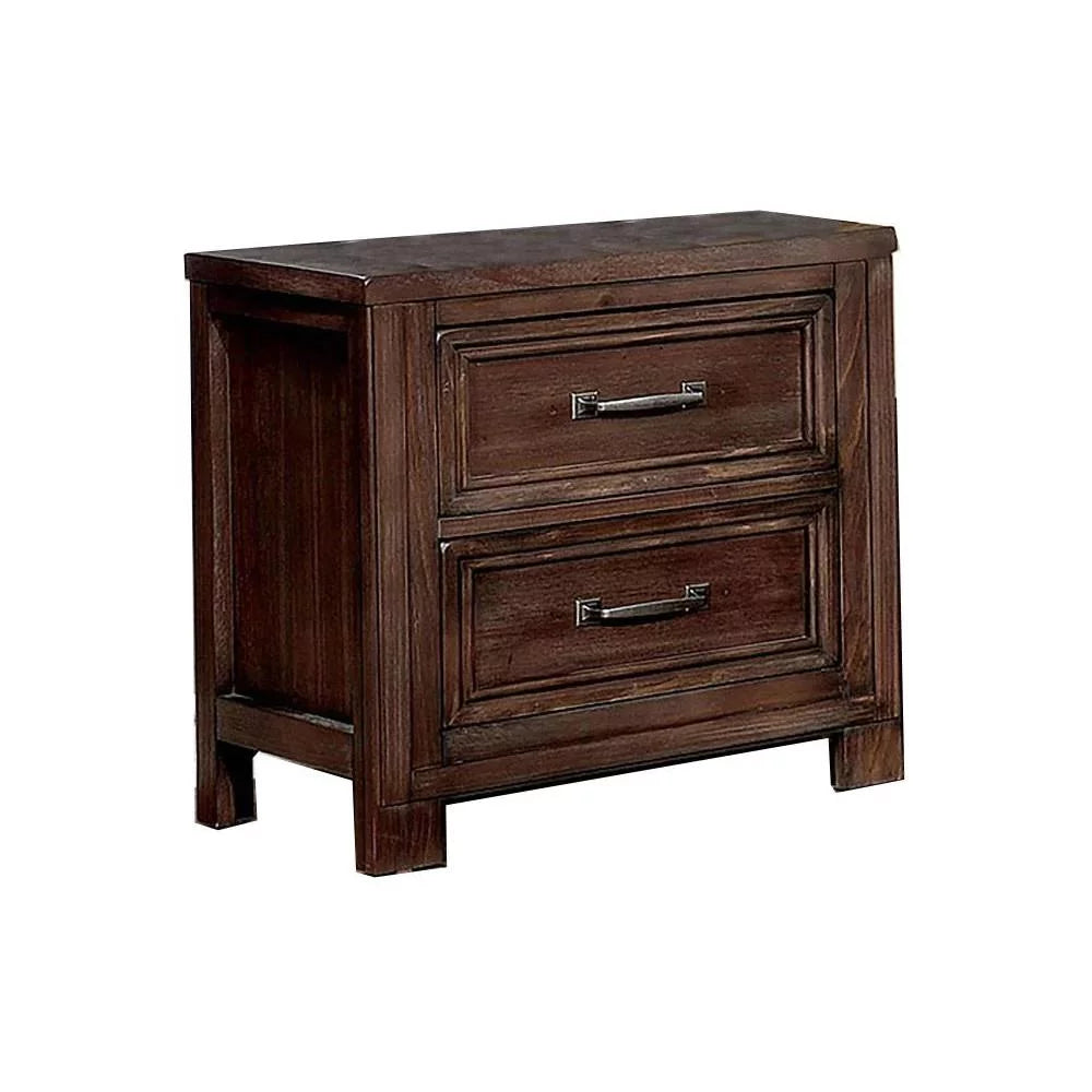 Dark Oak Solid Wood King Bedroom Set 6pcs X186
